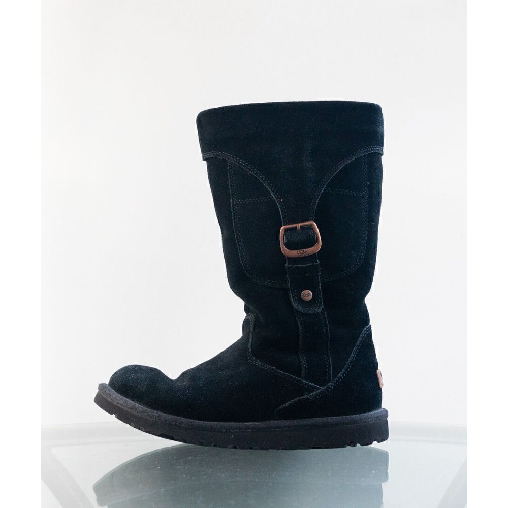 UGG | Cargo III w/Pockets 5918 Black Suede and Shearling Boots Womens Size 5 US - Picture 6 of 12